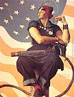 Norman Rockwell Rosie the Riveter painting